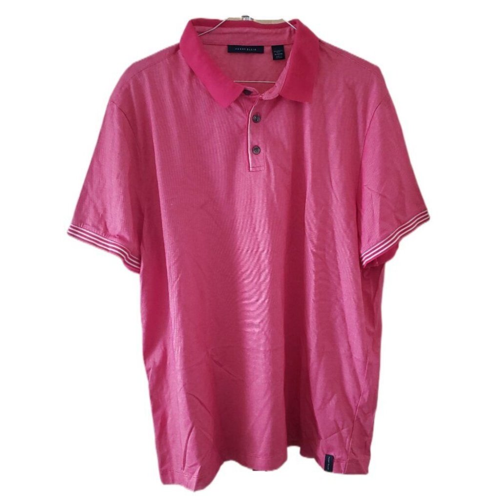Perry Ellis Mens Pink Polo Perry Ellis Mens Pink Polo